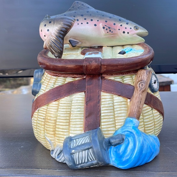 Other - Vintage Creel Fly Fishing Cookie Jar